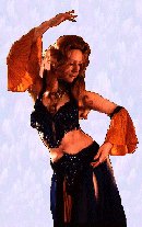 picture of
Jacqueline in blue/orange cabaret costume